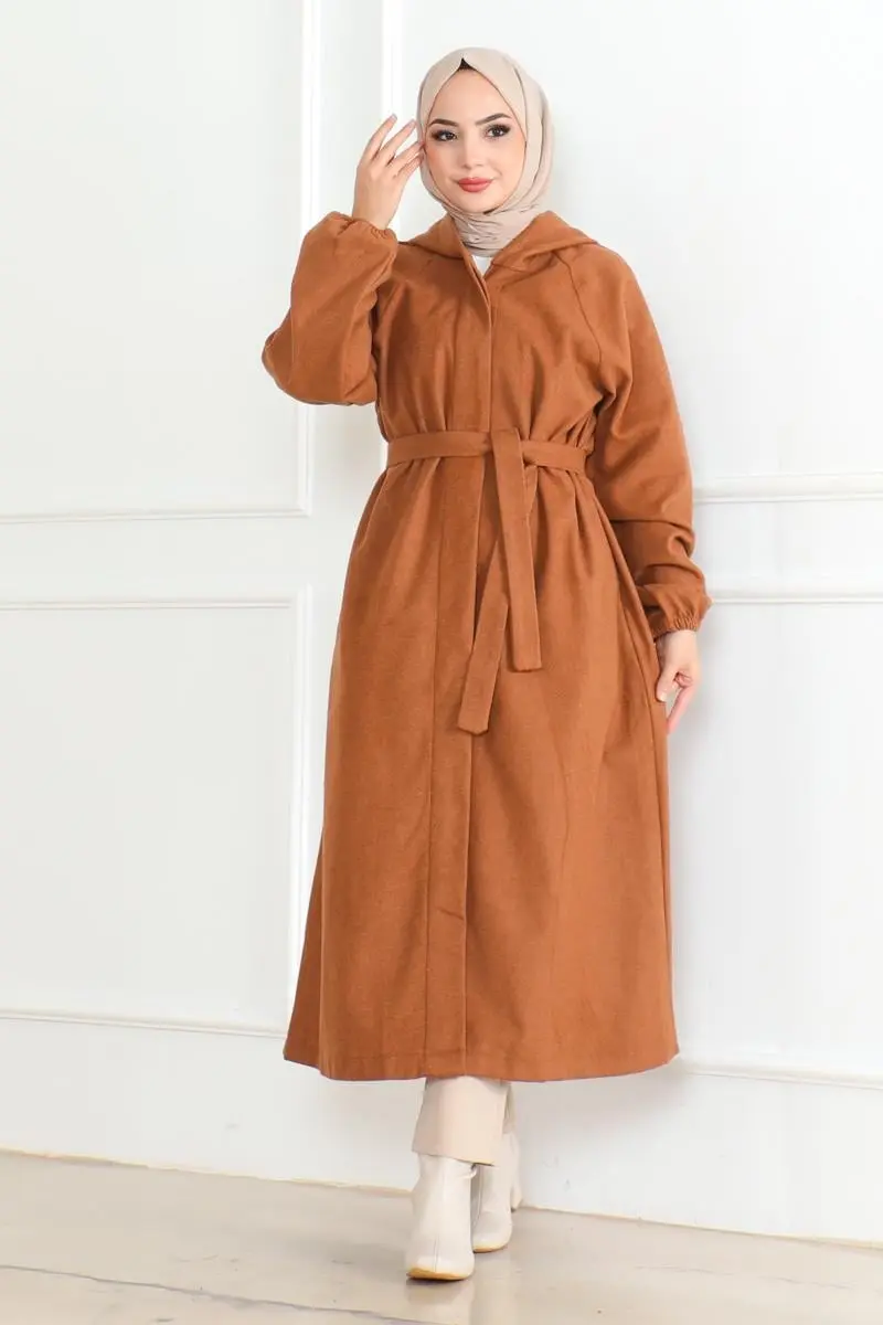 Belted Hijab Coat