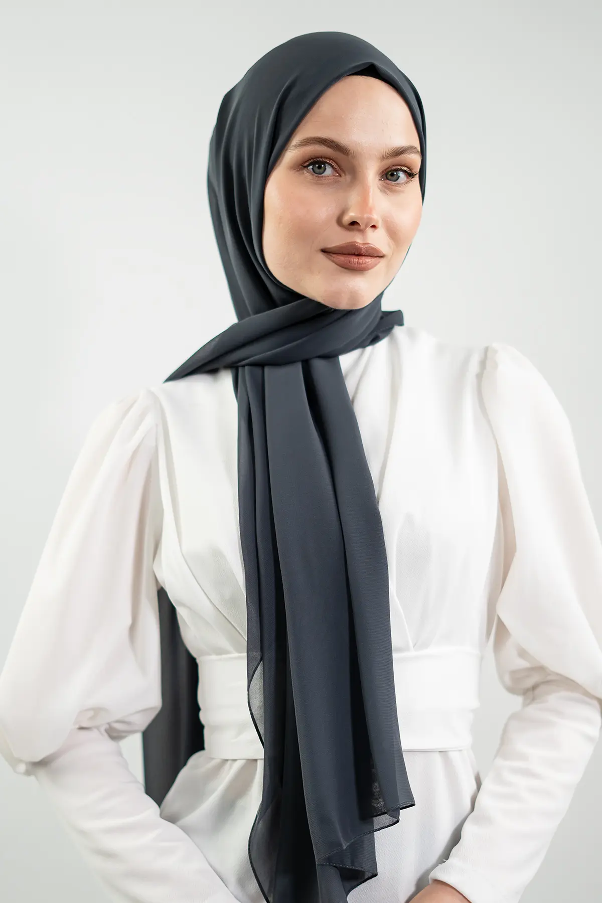 Chiffon Anthracite Shawl