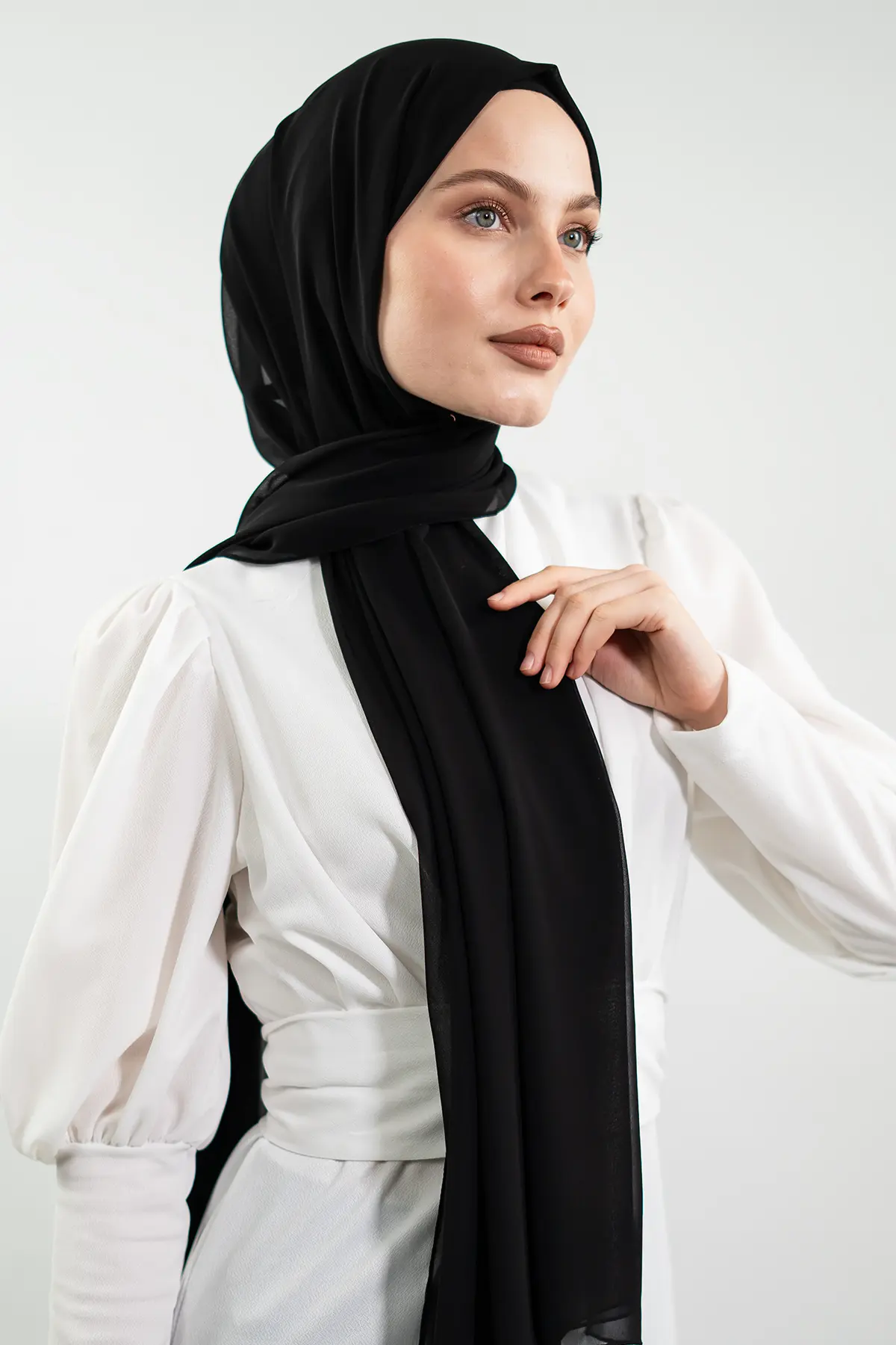 Chiffon Black Shawl