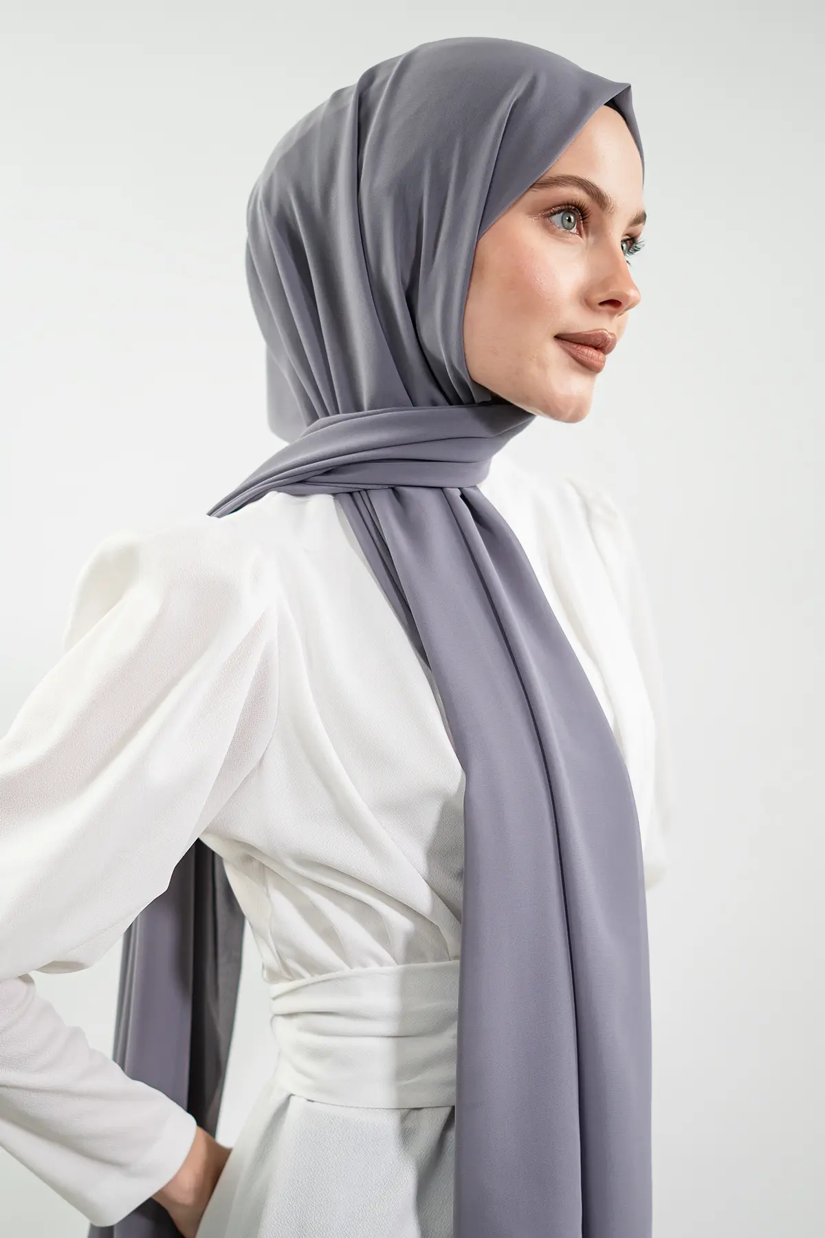 Chiffon Grey Shawl