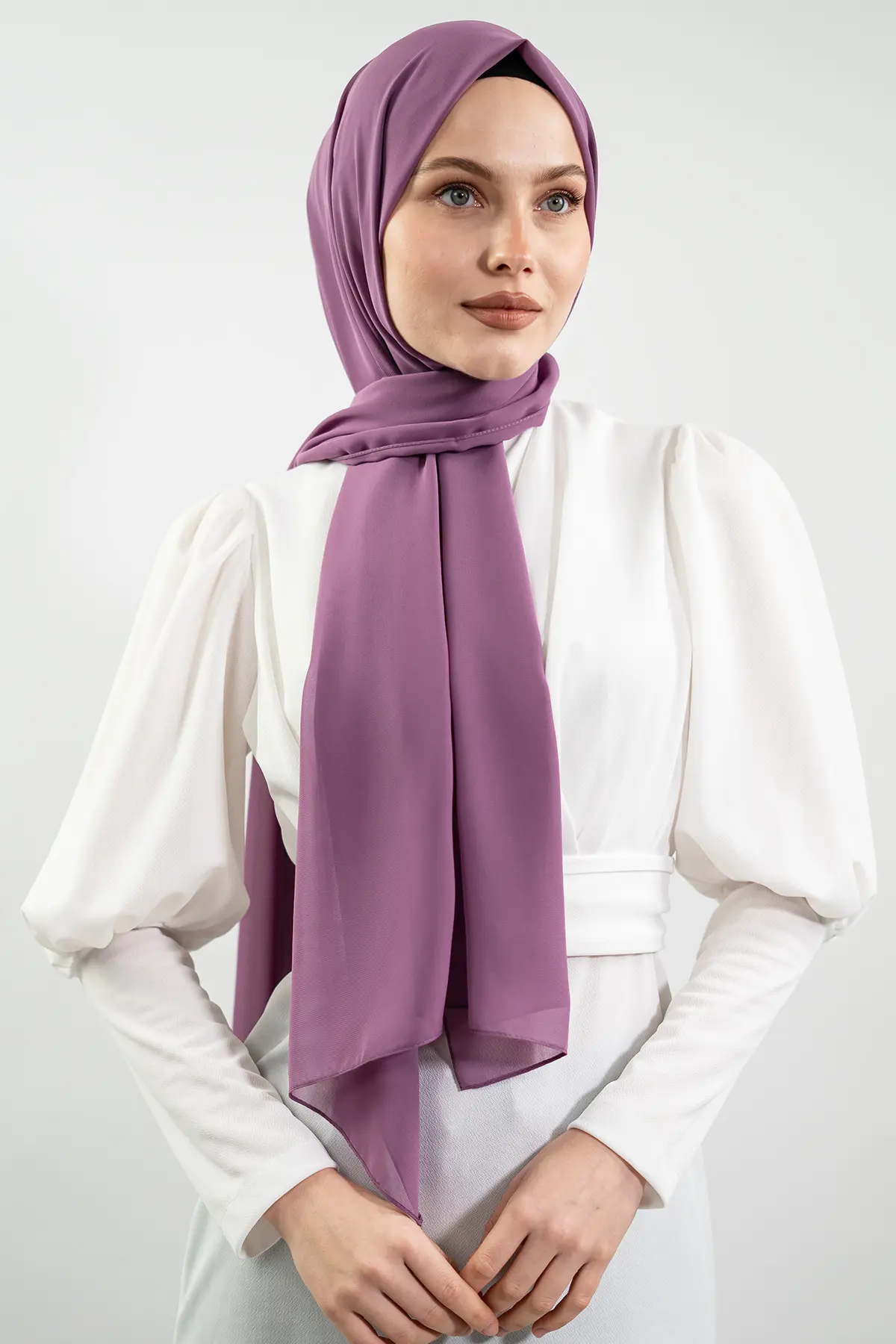 Chiffon Lilac Shawl