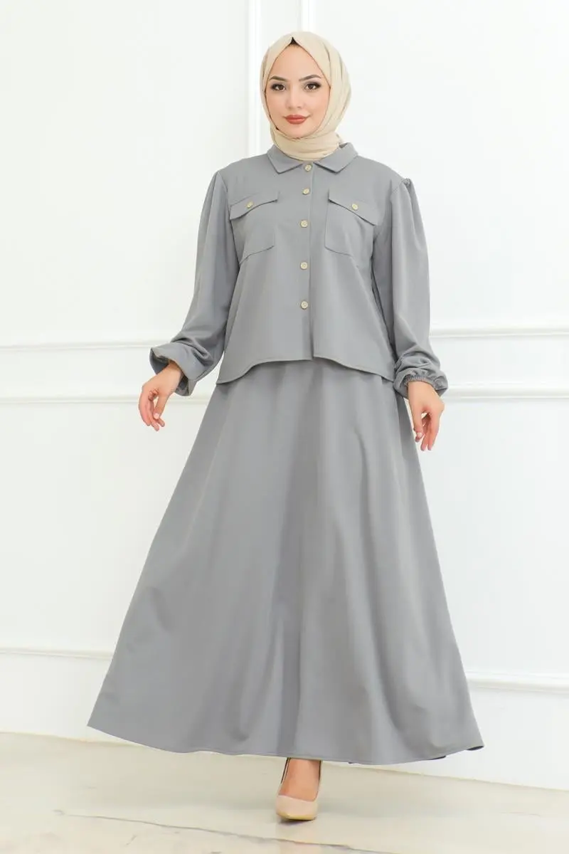 Hijab Suit With Skirt