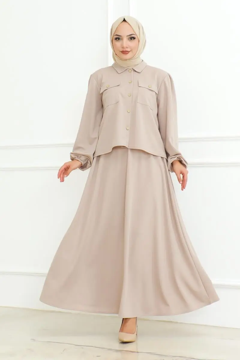 Hijab Suit With Skirt