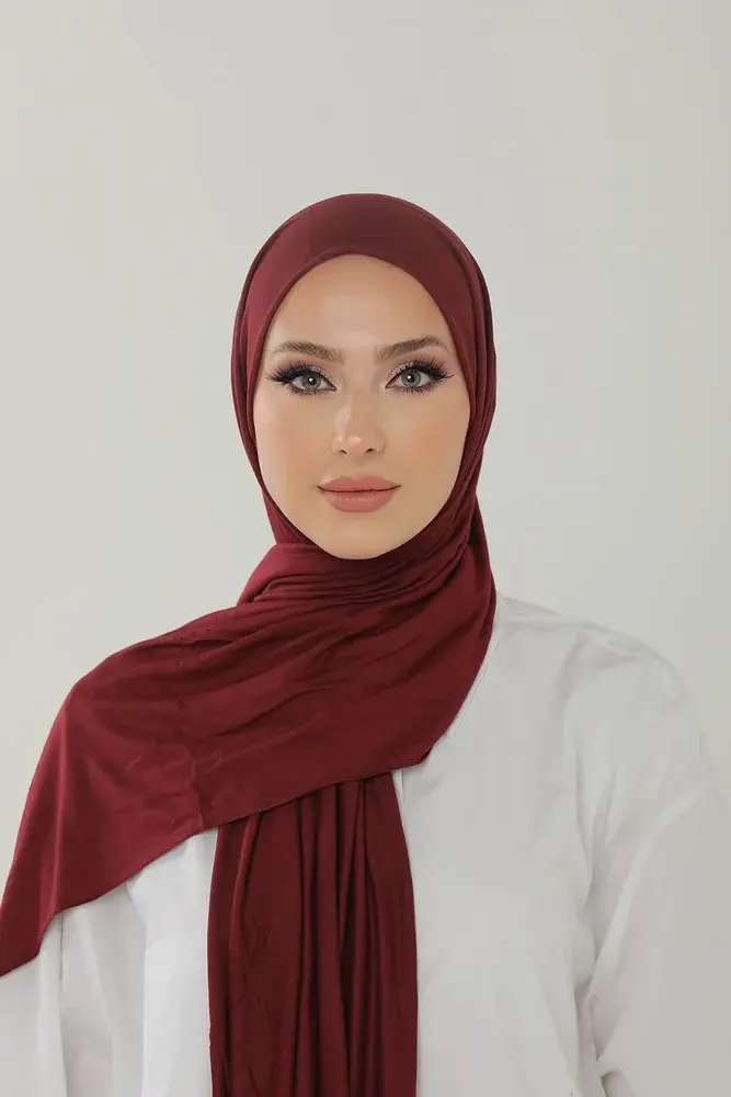 Jersey Claret Red Shawl