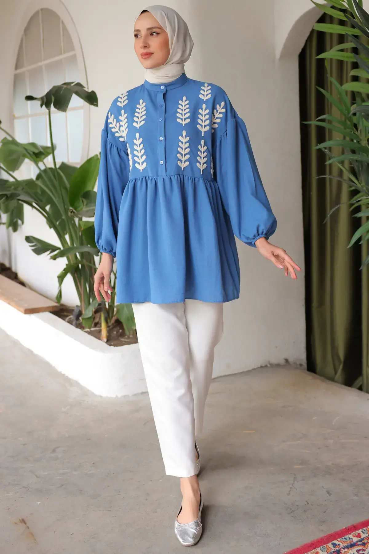 Leaf Patterned Tunic