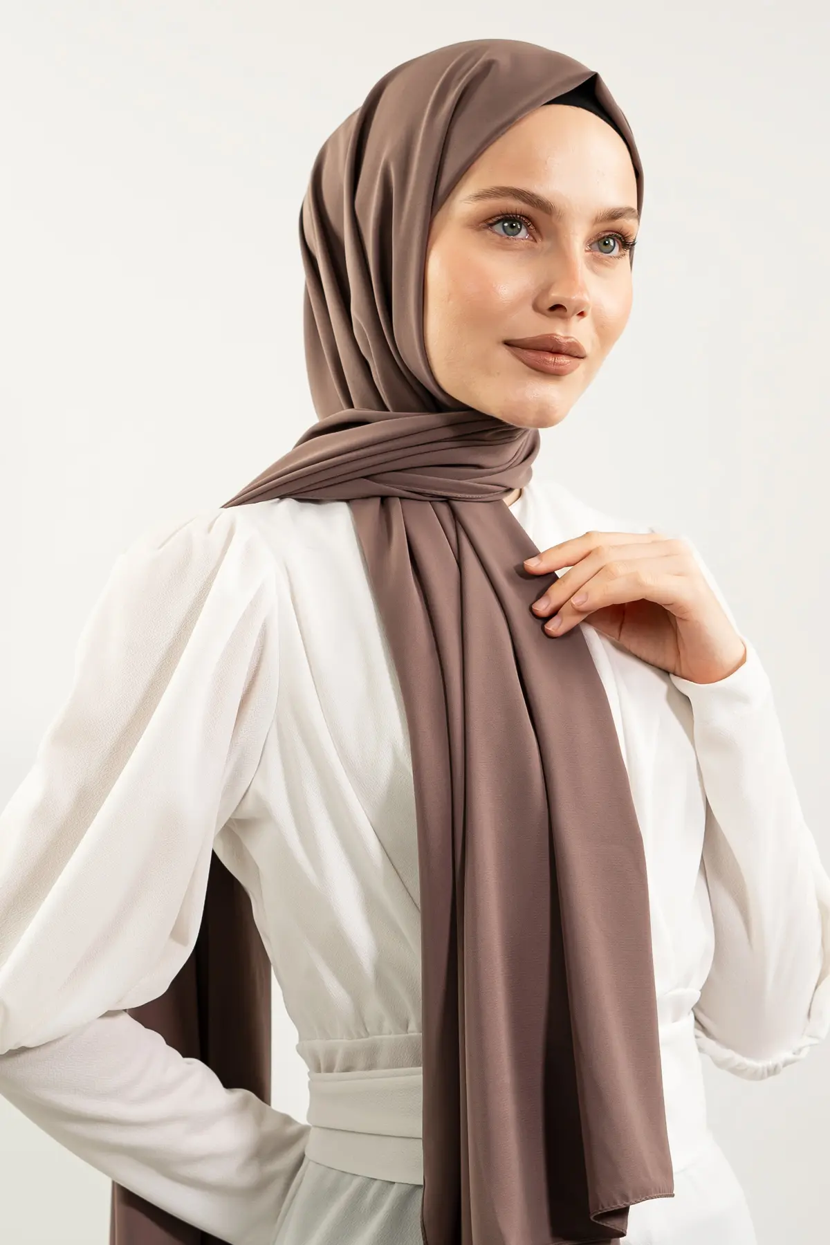 Madina Silk Brown Shawl