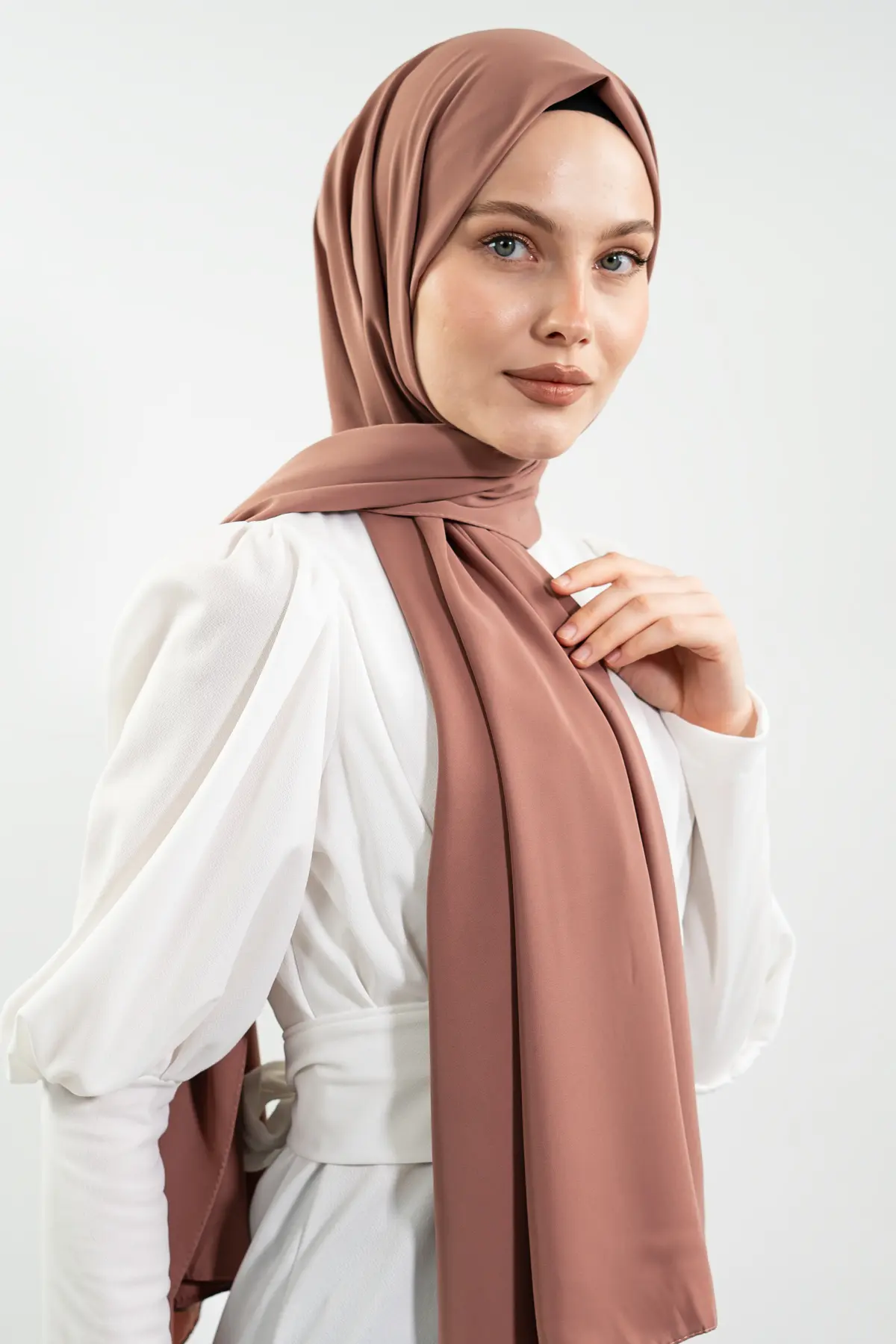 Madina Silk Brown Shawl