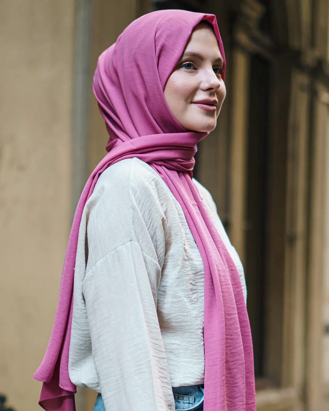 Madina Silk Pink Shawl