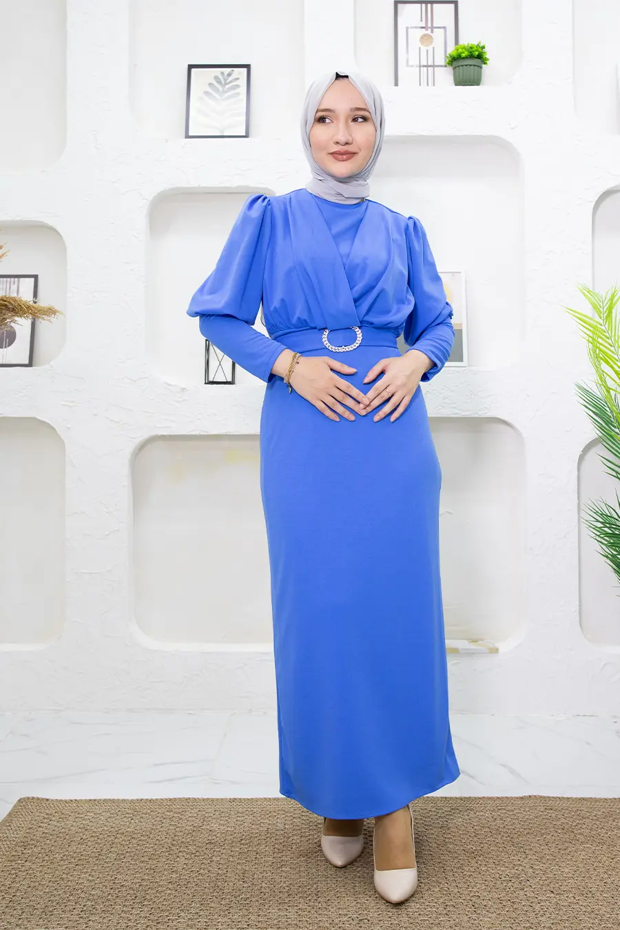 New Season Patterned Hijab Dress