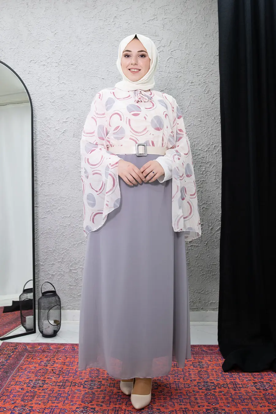 New Season Patterned Hijab Dress