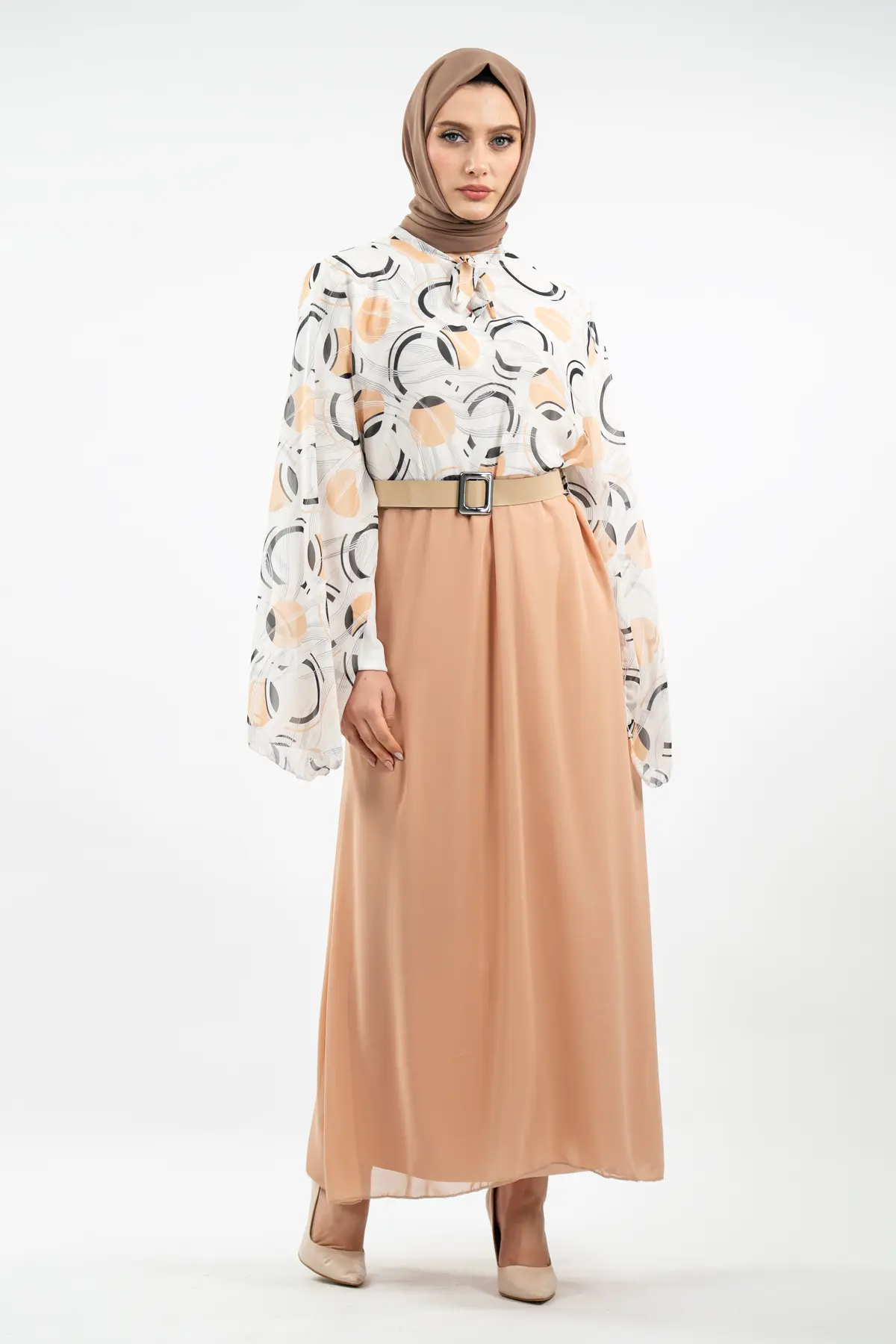 New Season Patterned Hijab Dress