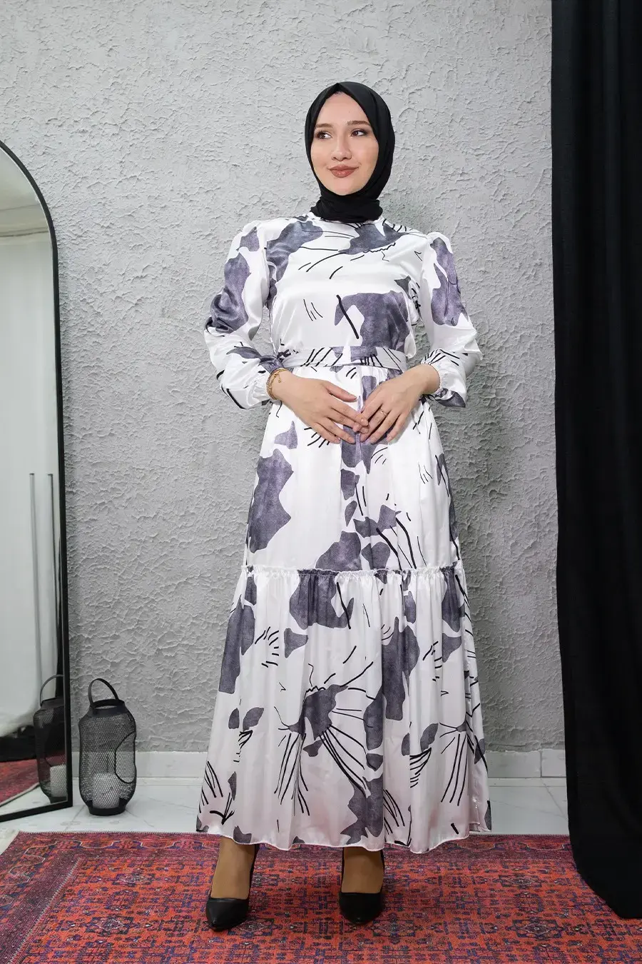 New Season Satin Hijab Dress