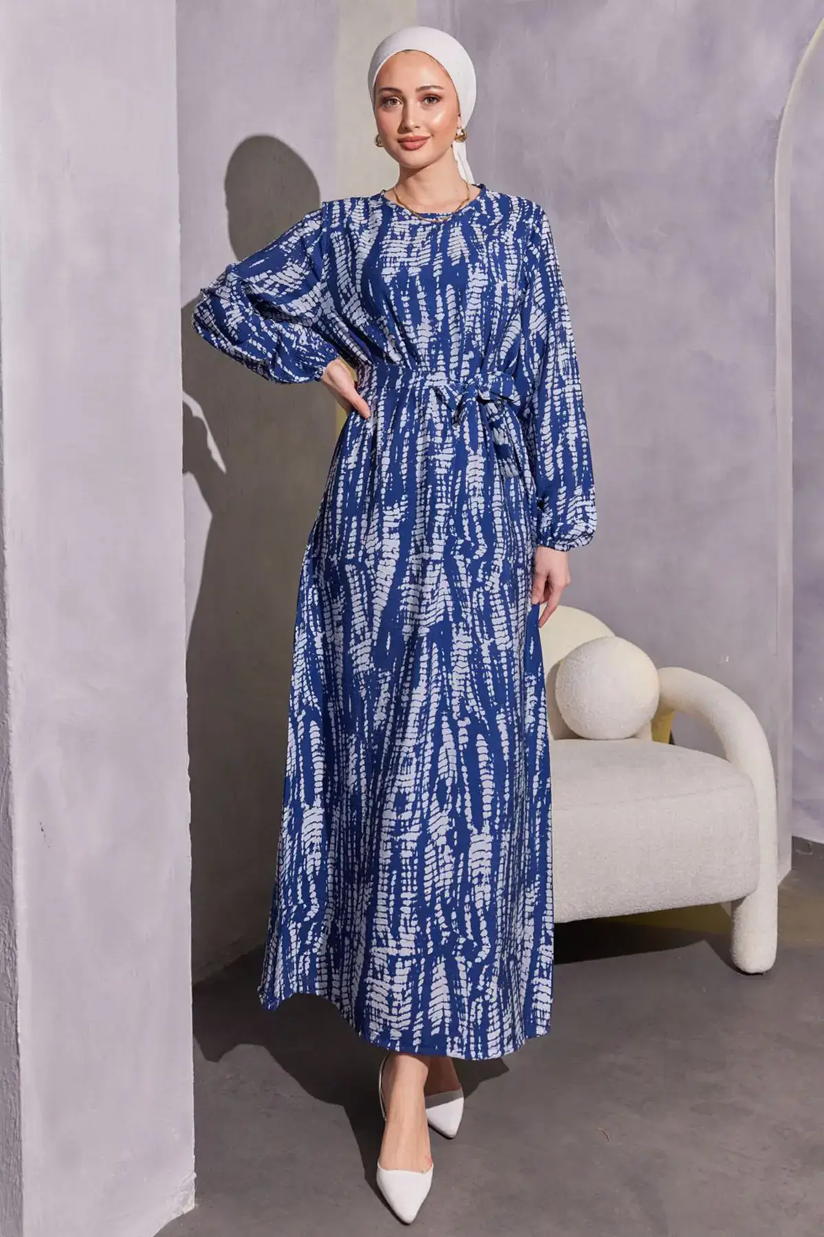 Patterned Hijab Dress