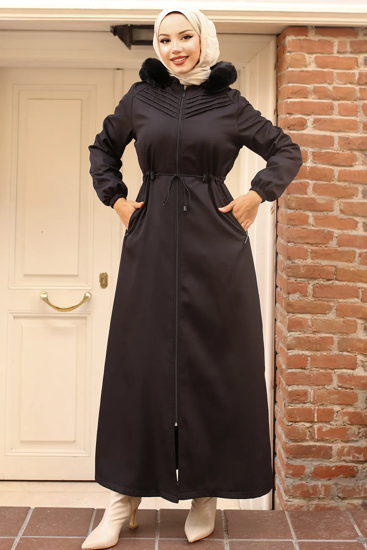 Ribbed Bondite Coat