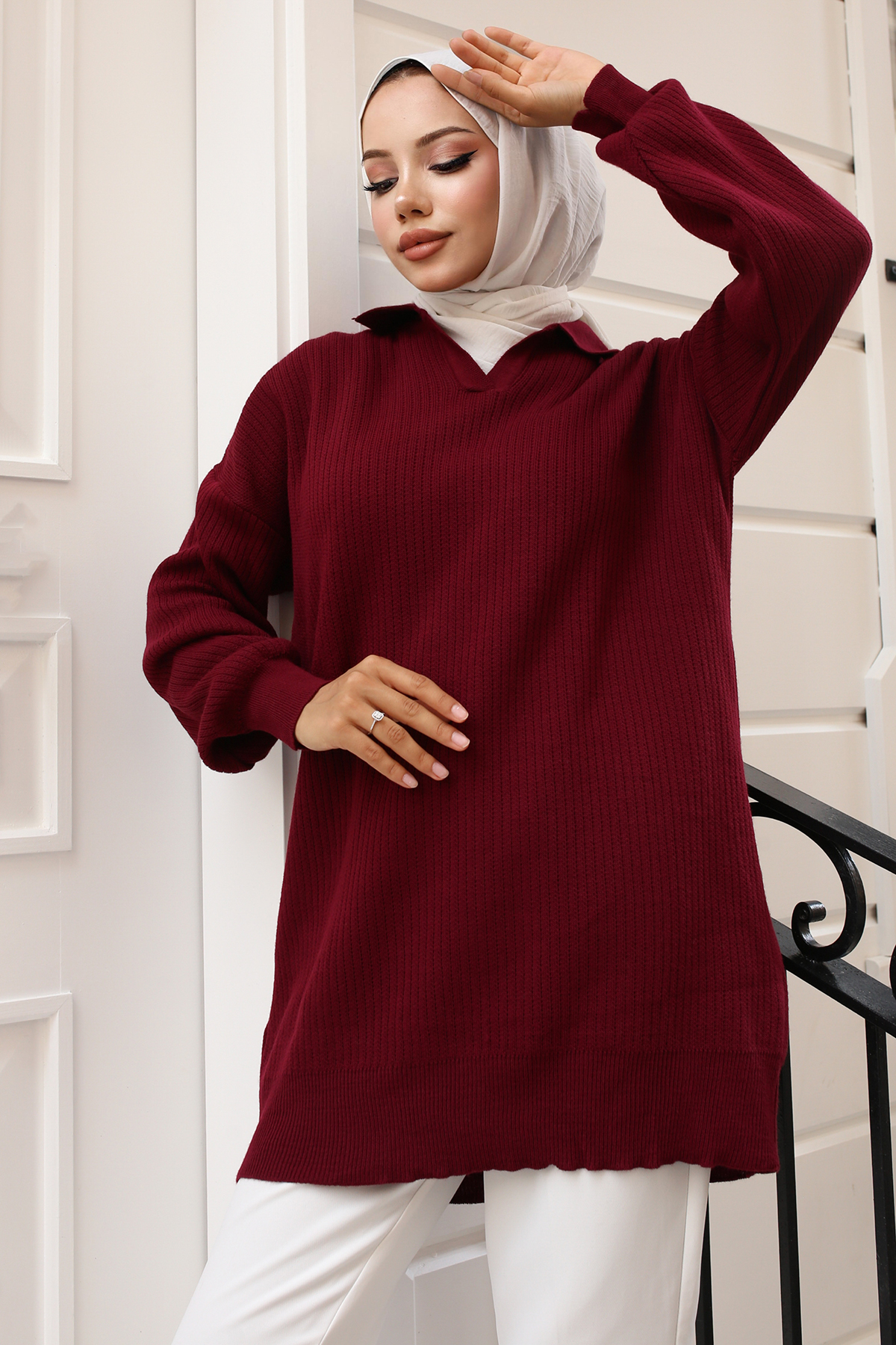 Ribbed Knitwear Tunic