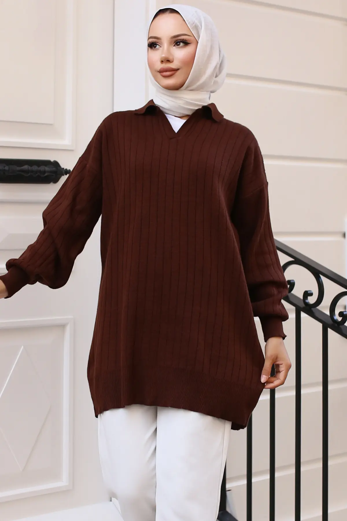 Ribbed Knitwear Tunic