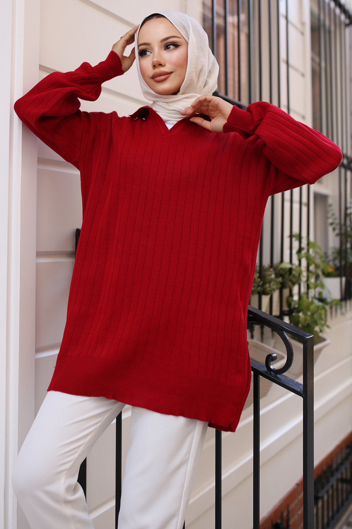 Ribbed Knitwear Tunic