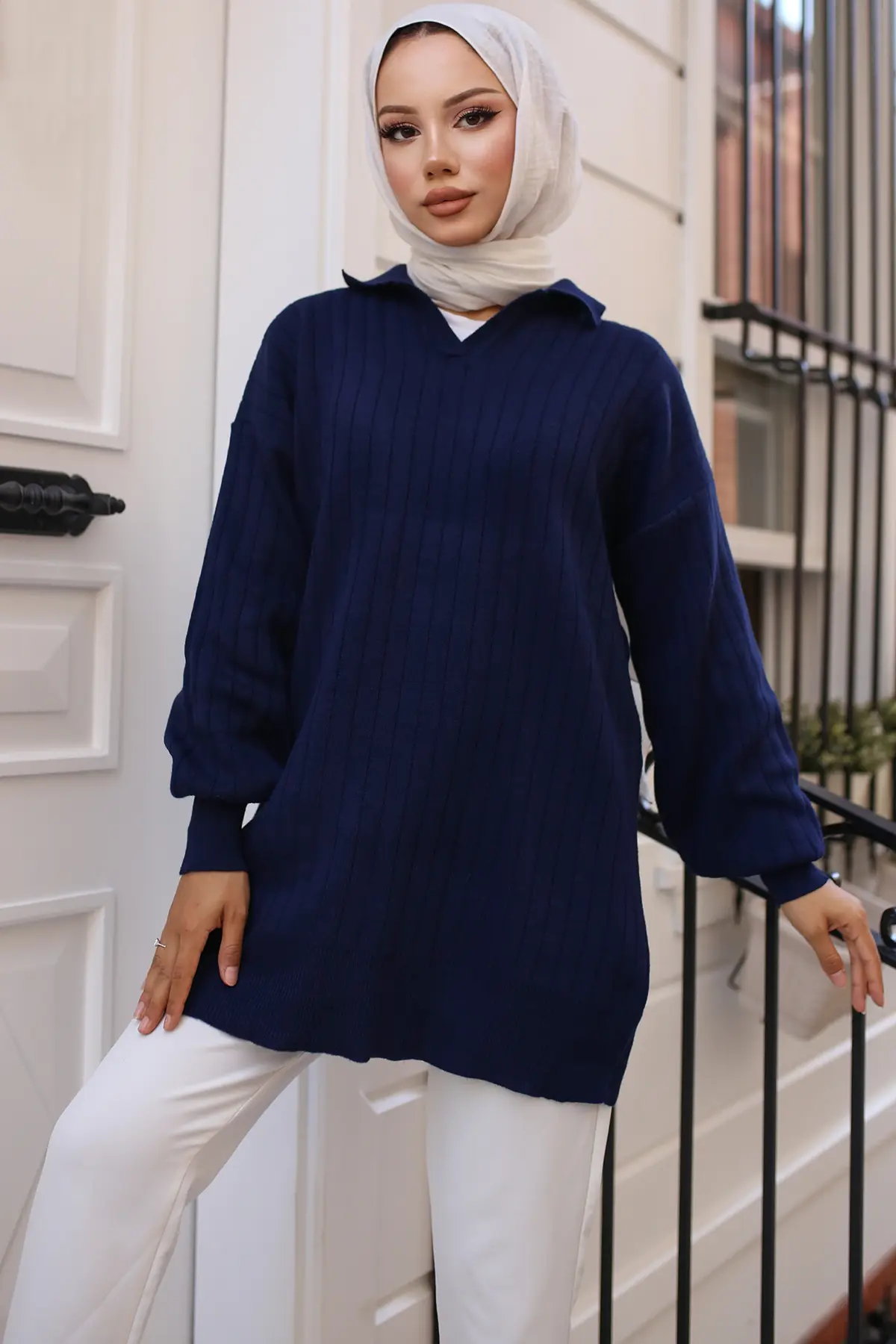 Ribbed Knitwear Tunic