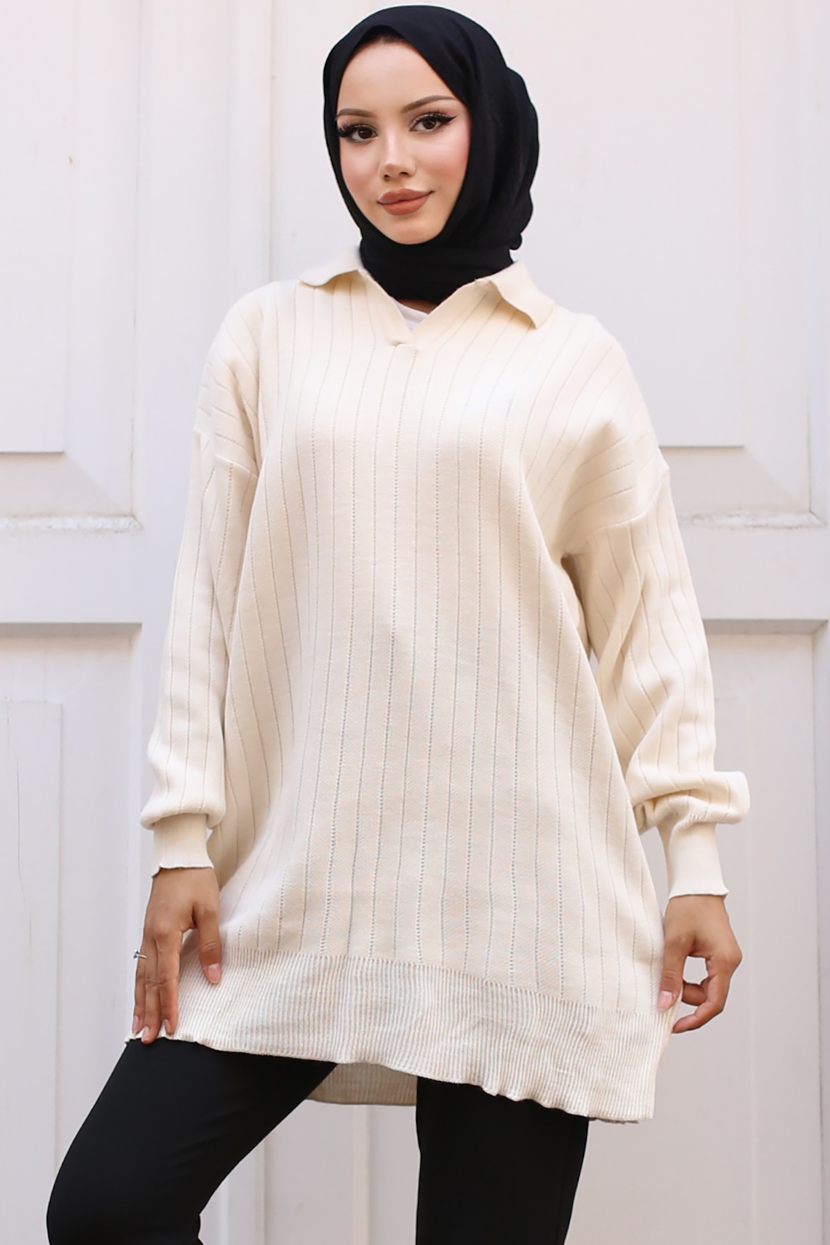 Ribbed Knitwear Tunic