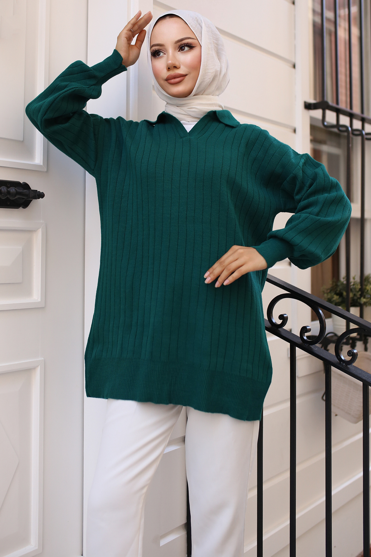 Ribbed Knitwear Tunic