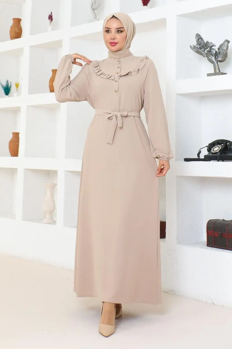 Rose Frilly Aerobin Hijab Dress