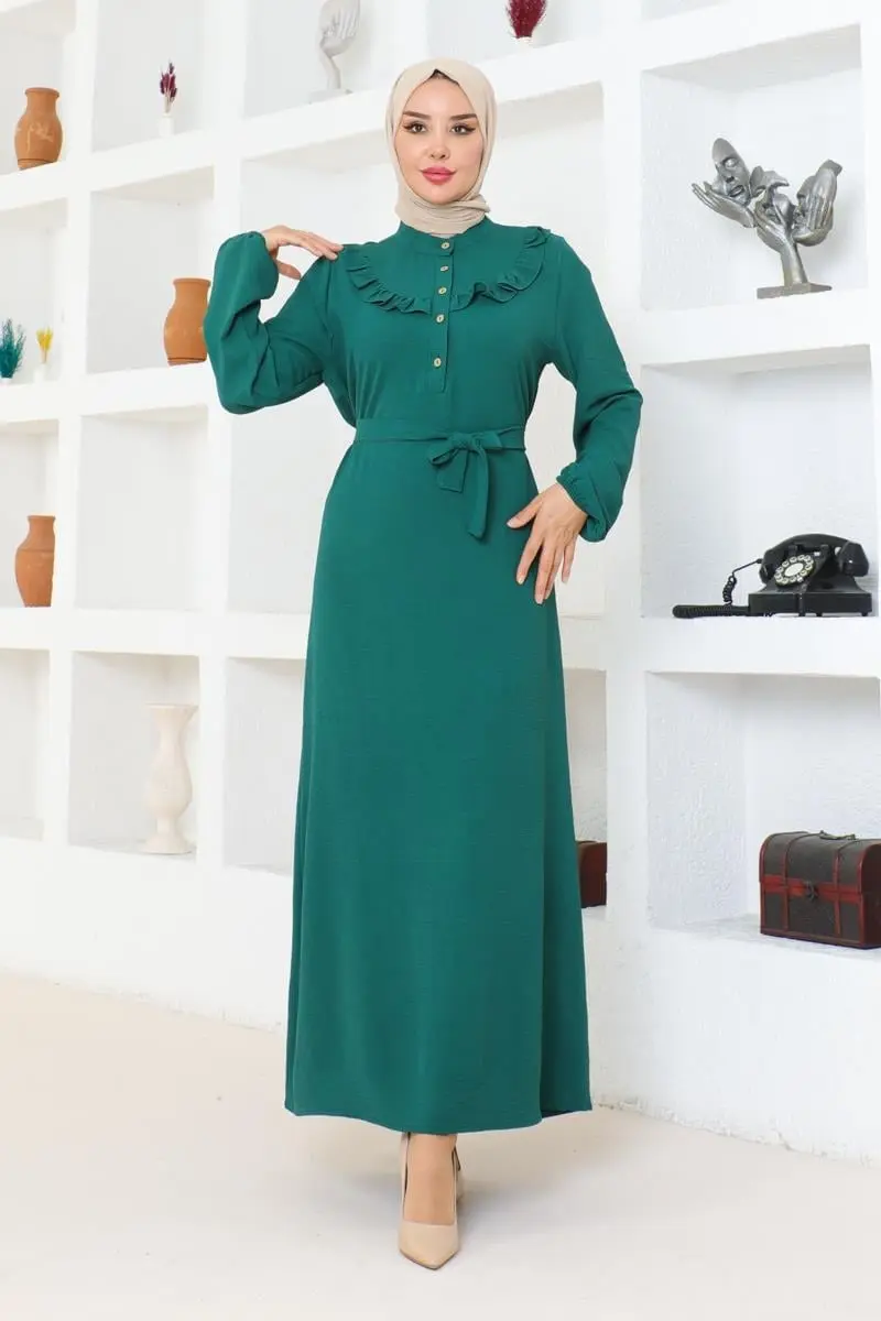 Rose Frilly Aerobin Hijab Dress
