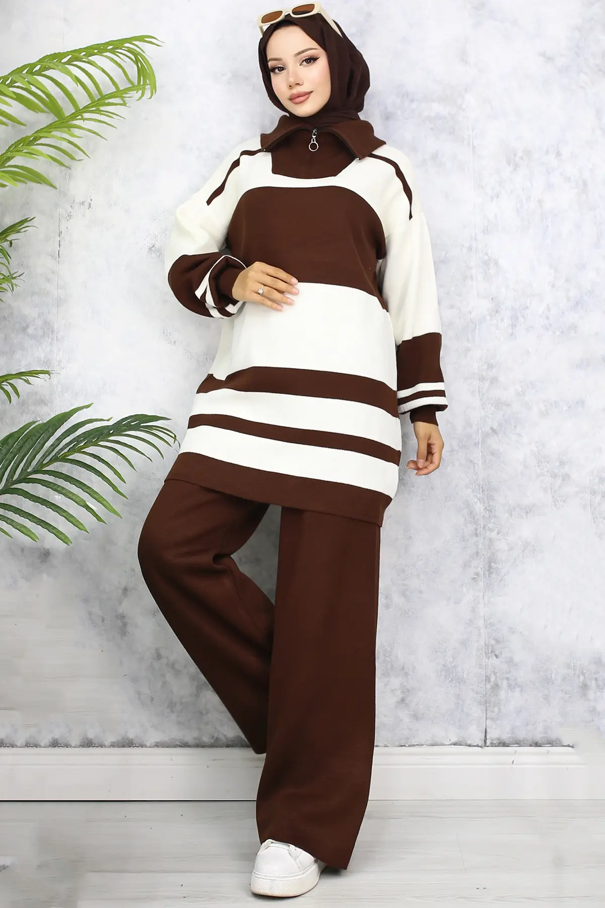 Striped Knitwear Suit