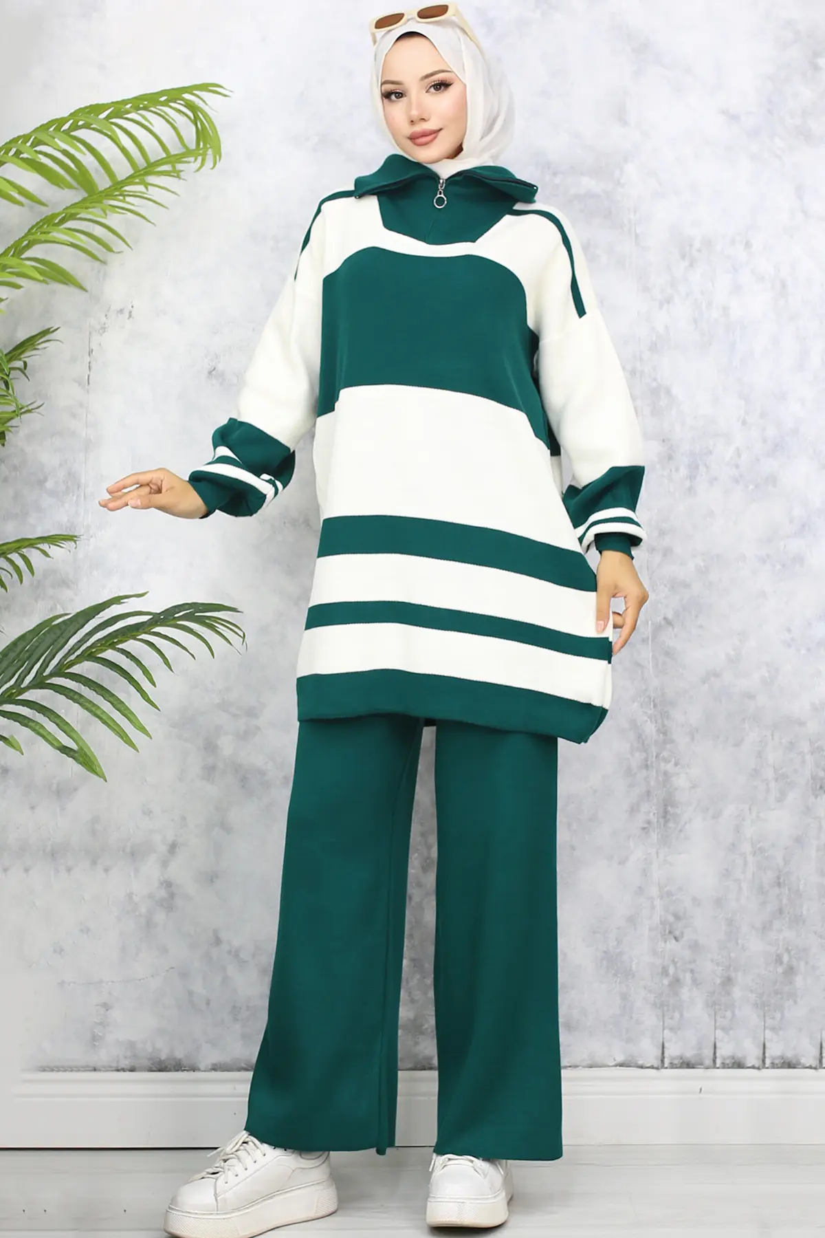 Striped Knitwear Suit