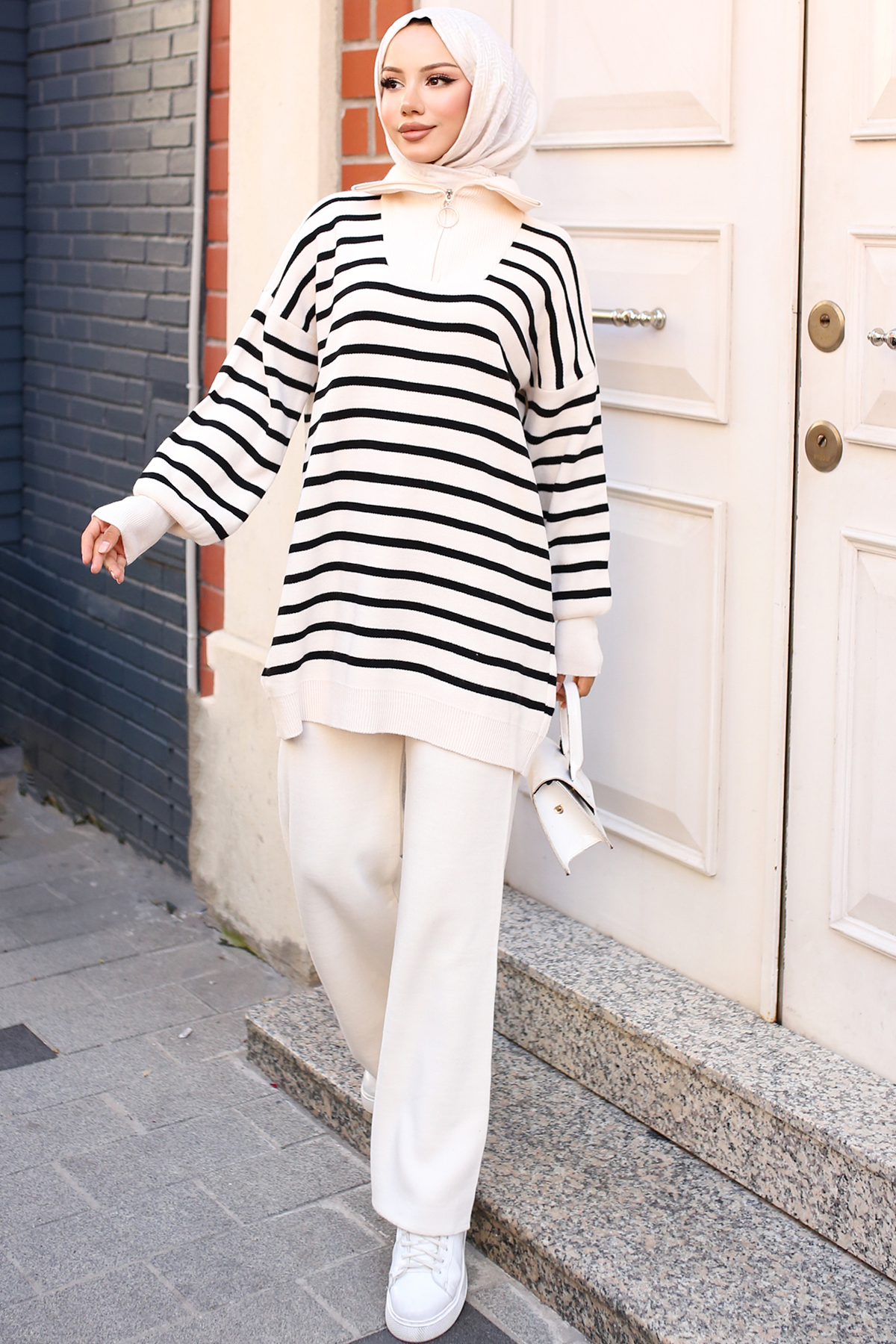 Striped Knitwear Suit