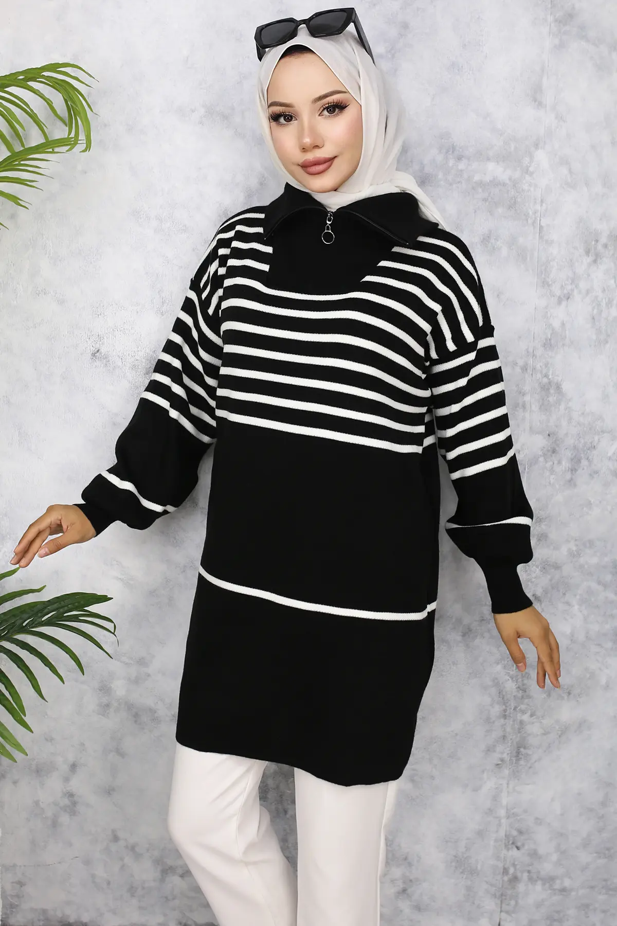 Striped Knitwear Tunic