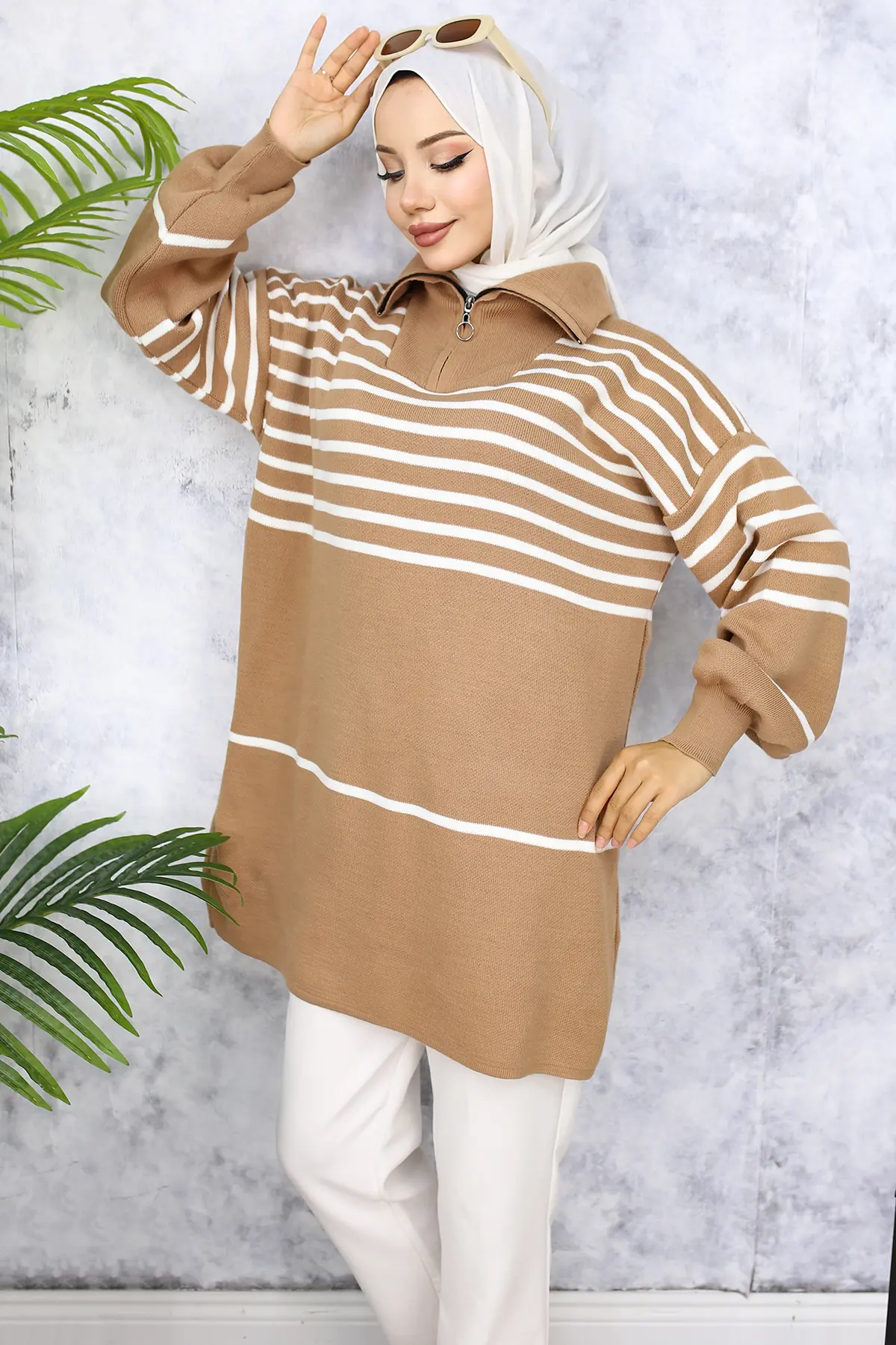 Striped Knitwear Tunic