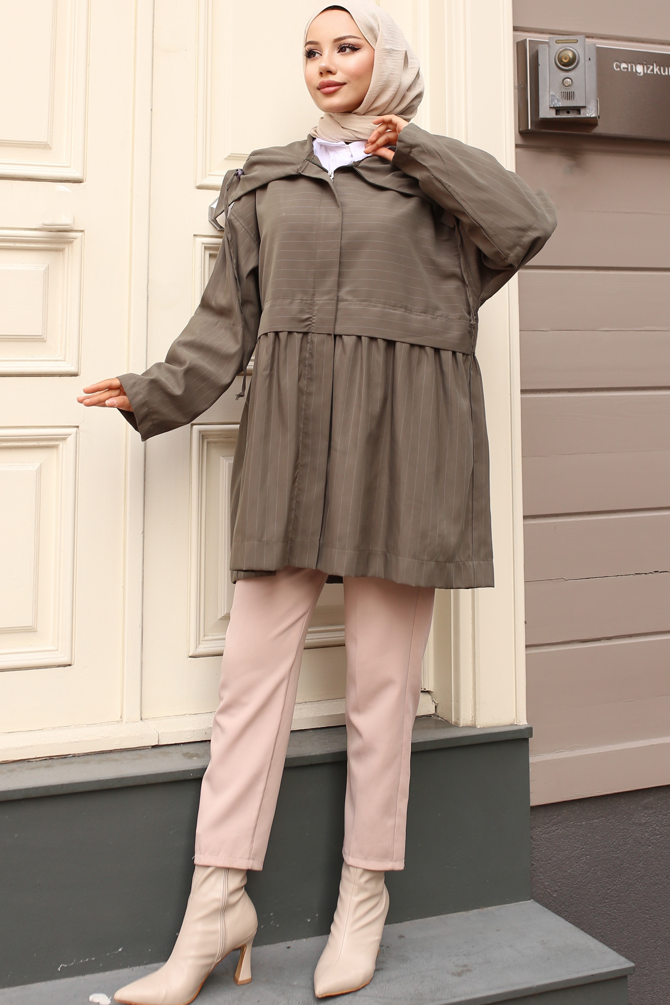 Trench Coat with Collar