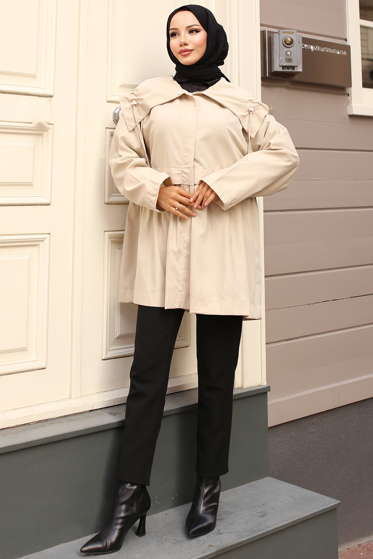 Trench Coat with Collar